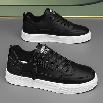 Men's Casual Side-Zip Sneakers Lightweight Low-Top Shoes