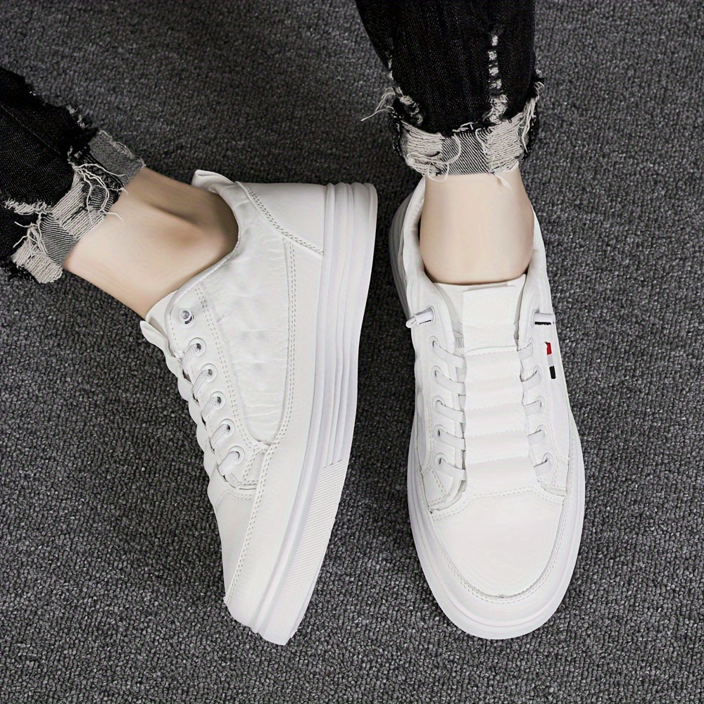 Men's Breathable Crocodile-Embossed Sneakers - Casual & Stylish, Non-Slip Faux Shoes for All Seasons