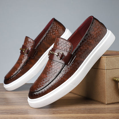 Men's Classic Oxford Slip-On Shoes for Office & Formal Wear