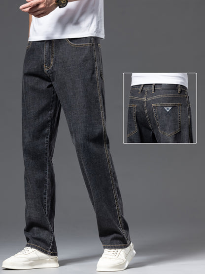 Geng Yuanshi High-End Summer Men's Jeans New Trend Fashion Straight-Leg Light Business Stretch Denim Pants