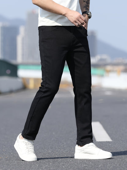 Men's Slim Fit Breathable Denim Jeans for Casual Wear