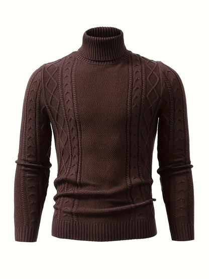 2024 New Cross-Border Men'S Plaid Knit Pullover Sweater (Men'S Warm Top)