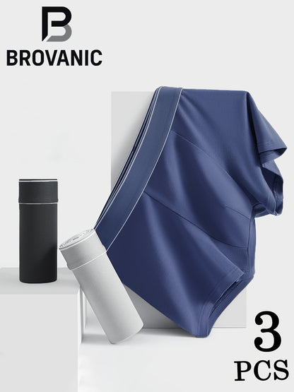 Men's Cotton Boxer Briefs 3-Pack - Comfortable & Breathable