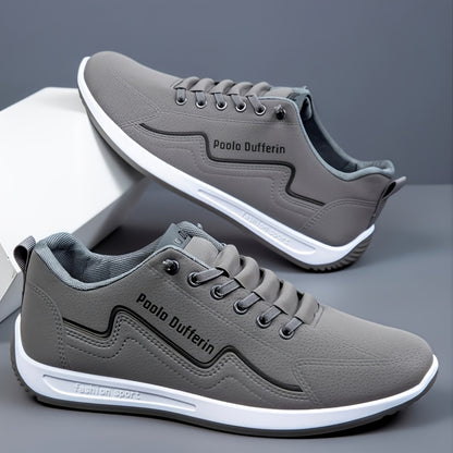 Men's Lightweight Casual Sneakers with Lace-Up Design