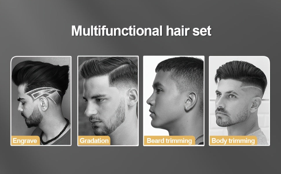 LQT 1pc/2pcs/3Ppcs Electric Hair Clipper Set/Designed for Men/Unique Graffiti Style/Men'S Grooming Kit/Beard Trimmer And Razor/Portable Home Hairdressing Tool/Men'S Gift/Father'S Day/Birthday Gift/Christmas Gift