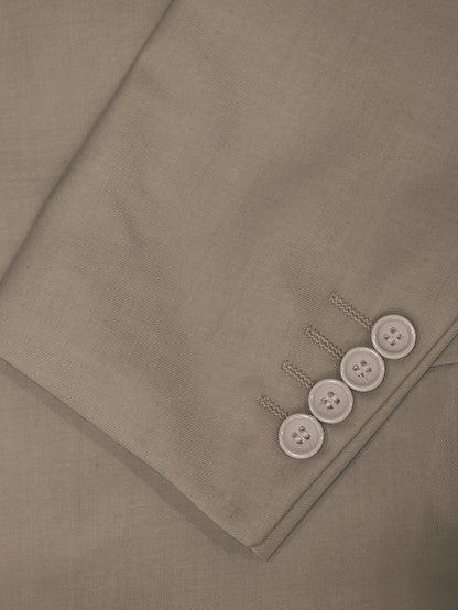 Men's Two-Piece Suit in Solid Color with Sealed Pockets, Regular Fit Suit Trousers, Elegant and Classic, Suitable for Business and Wedding Parties