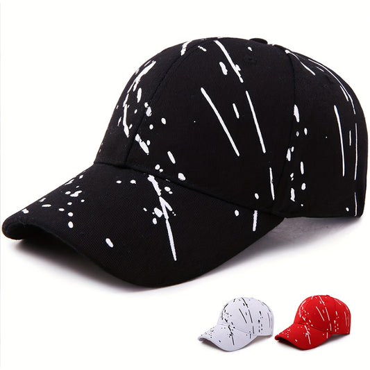 Graffiti Print Simple Baseball Cap Trendy Solid Color Hip Hop Dad Hat Unisex Lightweight Couple Sun Hats For Women Men
