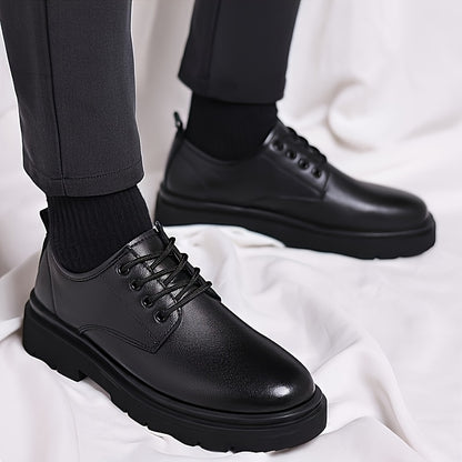 Stylish Men's Casual & Business Shoes - Versatile, Non-Slip, Lace-Up with Soft Sole for All Seasons, Dressy Shoes