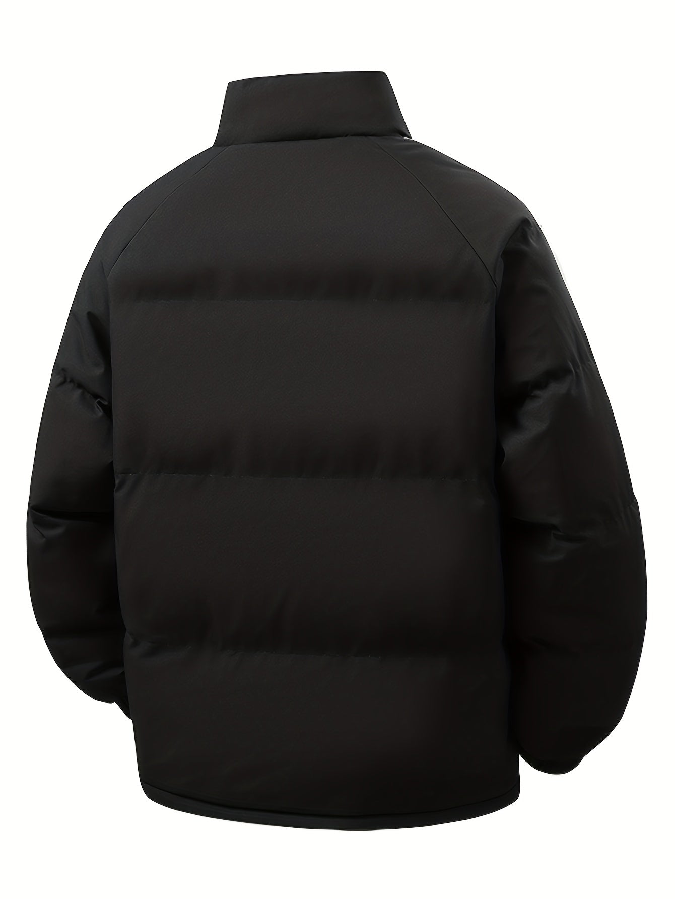 Men'S Heavy-Duty Thermal Jacket - Double-Sided Winter Coat with Full-Zip Closure, Soft Non-Stretch Fabric, Stand Collar - Cold Weather Outerwear for Office, Commuting, Thick, Outdoor - Easy-care Polyester Jacket, Winter Jacke