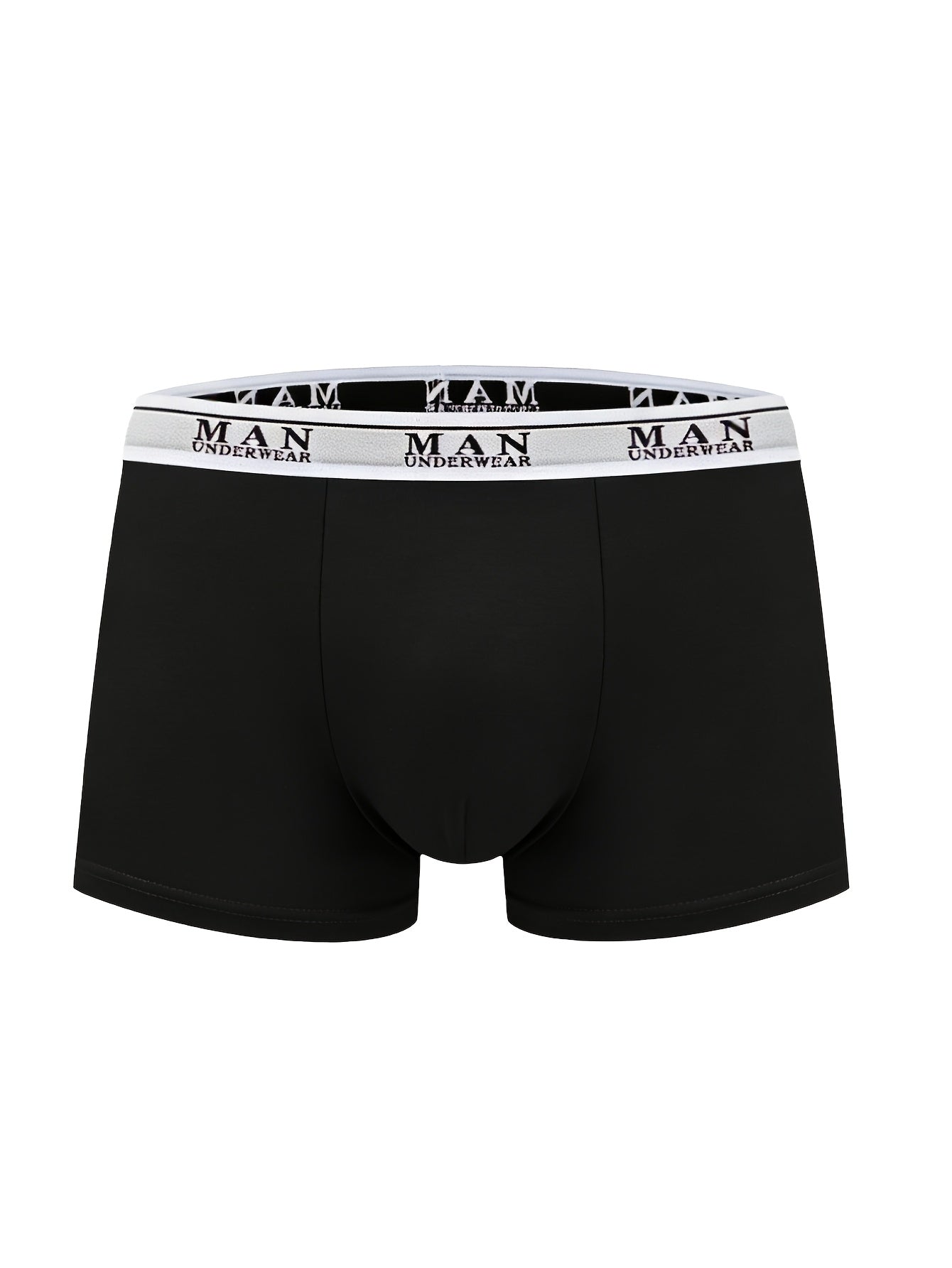 Men's Casual Solid Color Stretch Quick-Dry Shortie Underwear - 5 Pack
