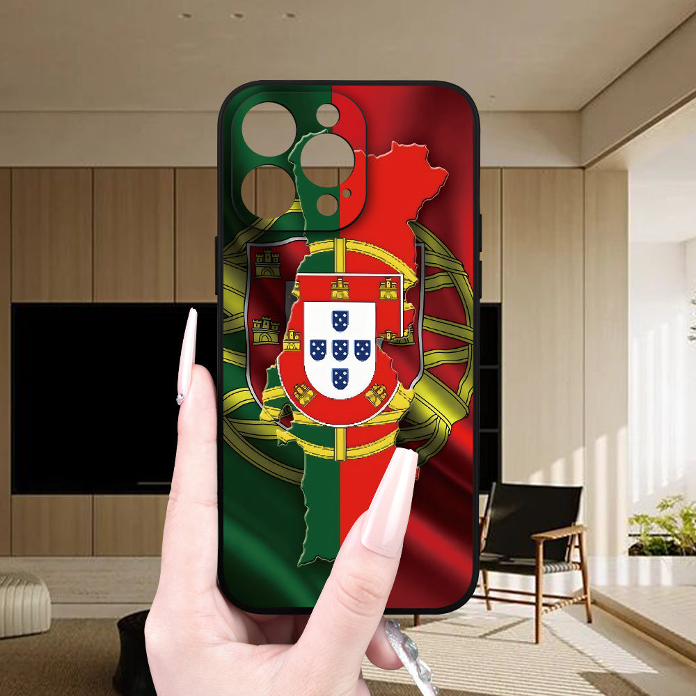 Minimalist Portuguese Flag TPU Phone Case for iPhone Models - ayq