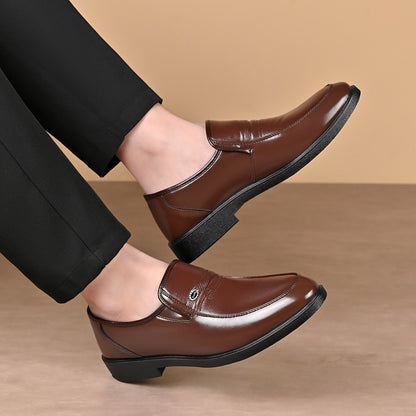 Men's Classic Business Casual Slip-On Loafers with Rubber Sole