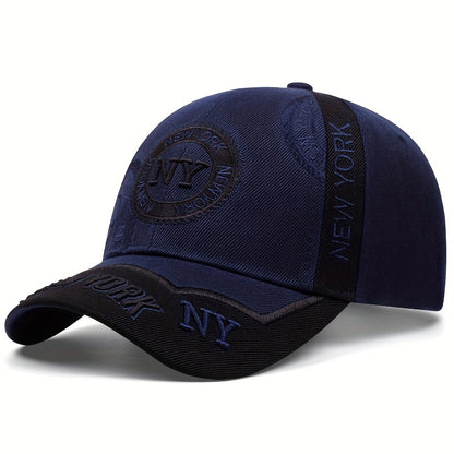 NY Embroidered Lightweight Baseball Cap with Adjustable Strap