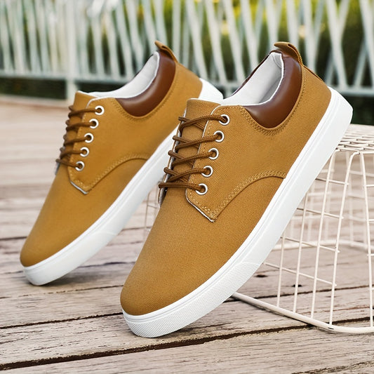 Men's Canvas Footwear - Non-Slip, Durable & Comfortable Lace-Up Shoes