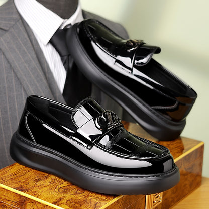 Men's All-Season Low-Top Slip-On Shoes with Thick Sole