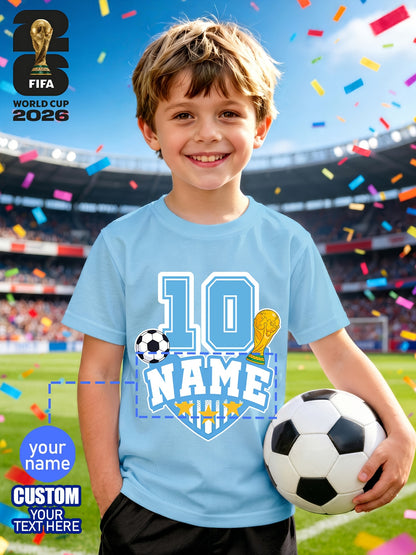 2026 World Cup Girls' Casual Polyester T-Shirt with FIFA Print