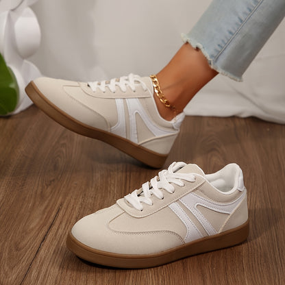Women'S Classic Low-Top Lace-Up Sneakers with Rubber Sole and Fabric Insole - Comfortable All-Season Casual Shoes, Deep Pockets, and Durable Synthetic Upper, Everyday Sneakers | Classic Comfort Shoes | Synthetic Upper Sneaker