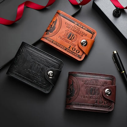 The Latest Upgraded Men'S Synthetic Faux Leather Wallet for 2025 Comes with a Credit Card Holder And a Photo Compartment. Its Elegant Design Is Perfect for Everyday Use, Featuring a Durable Denim Lining. This Unique Wallet, w
