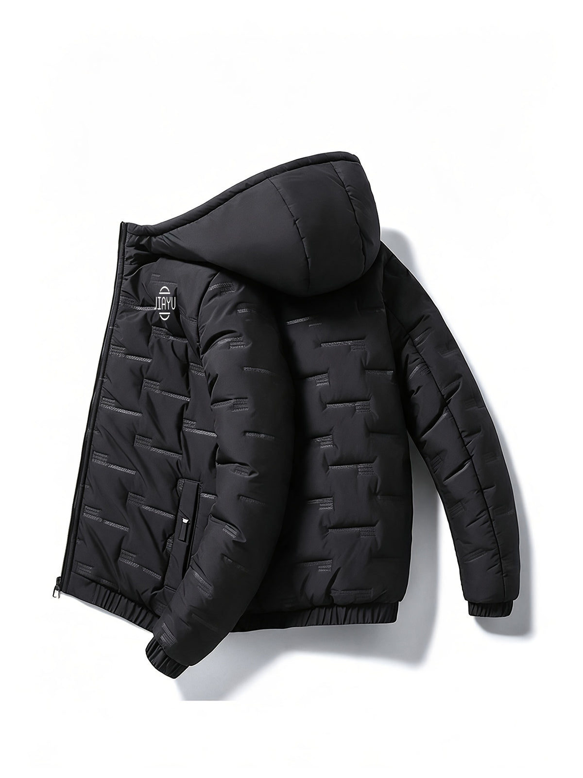 Men's Quilted Hooded Jacket, Warm Casual Winter Outerwear