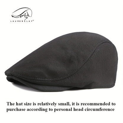 Retro, Men's Gatsby Newsboy Cap - Fashionable Polyester Flat Hat for Driving, Taxi & Hunting
