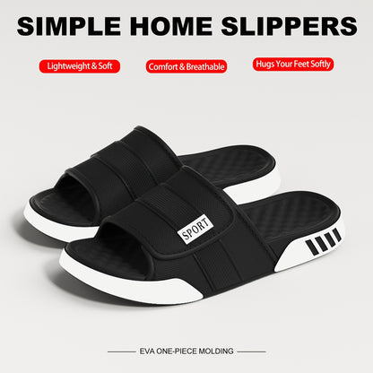 New Men'S Indoor And Outdoor Slippers, Home Shoes, Thick-Soled EVA Non-Slip Slippers, Stylish Thick-Soled, Silent, And Wear-Resistant - ayq