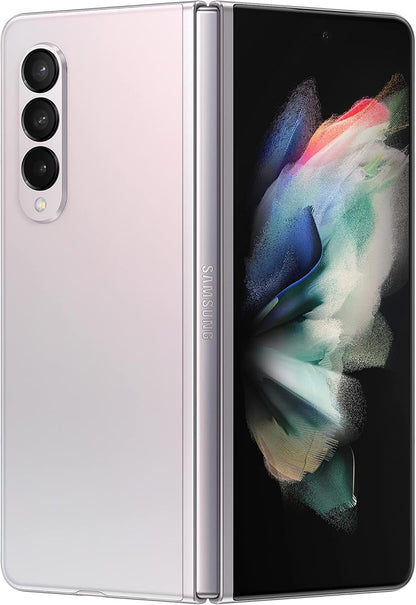 SAMSUNG Galaxy Z Fold 3 5G Cell Phone, Factory Unlocked 2-In-1 Android Smartphone Tablet, 256GB, 120Hz, Foldable Dual Screen, under Display Camera, US Version, Phantom Silver