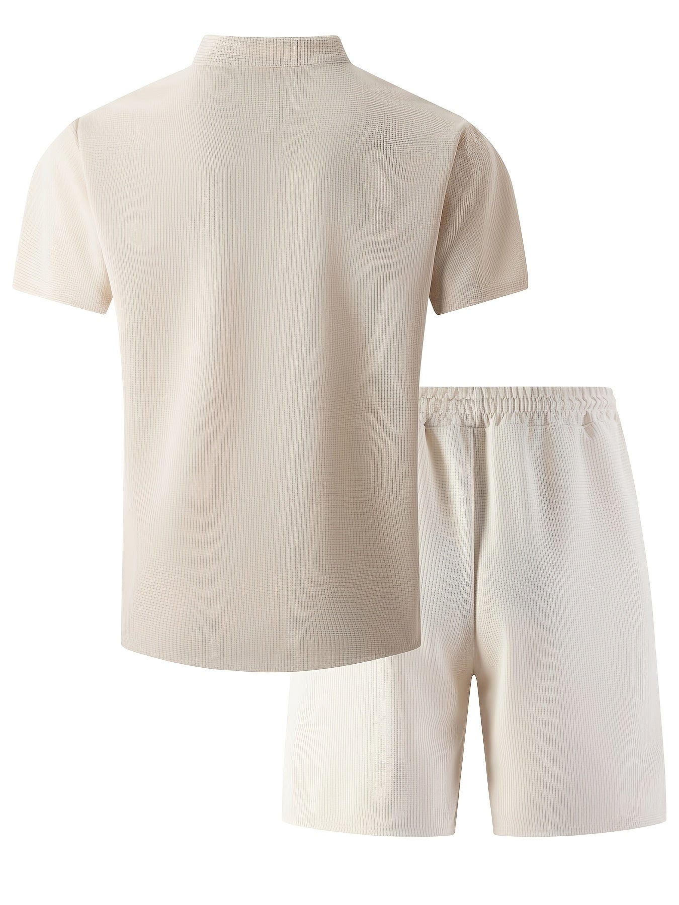 Men's Summer Waffle Knit 3-in-1 Set with Shorts and Pants