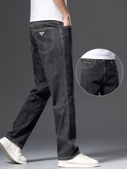 Geng Yuanshi High-End Summer Men's Jeans New Trend Fashion Straight-Leg Light Business Stretch Denim Pants