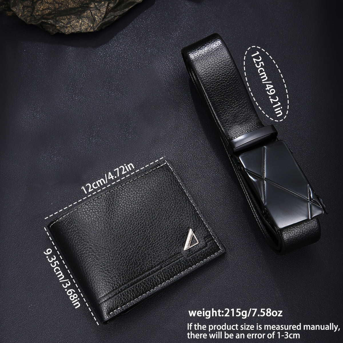 2pcs Men's wallet+Men's belt, business fashion casual gorgeous handsome sports Men's wallet, Men's daily matching, gifts designed for men, a great choice for Christmas and Valentine's Day gifts for fathers, (excluding picture