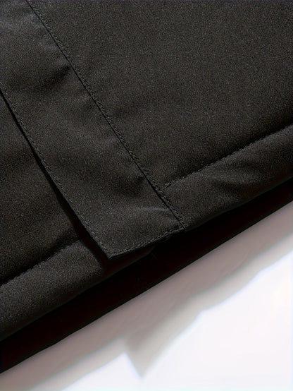 Men'S Fleece Jacket - Full-Zip Hooded Coat with Zippered Pockets, All-Season Lightweight Outerwear for Gym, Hiking, Everyday - - Easy-Care Polyester Jacket for Teens & Adults, Gym Apparel, Sporty Design, Durable Fabric, Activ