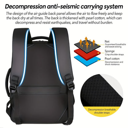 Business Laptop Backpack with USB Port & Padded Divider, Lightweight