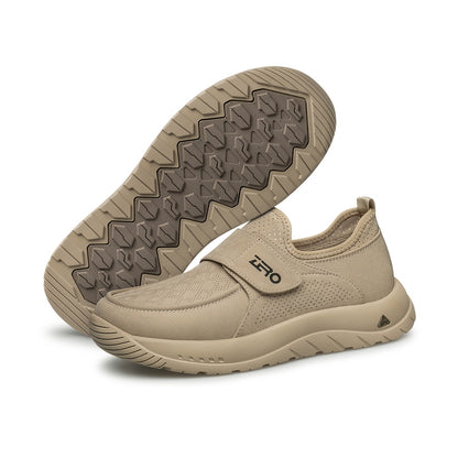 Men's Breathable Casual Canvas Shoes with Hook and Loop Fastener