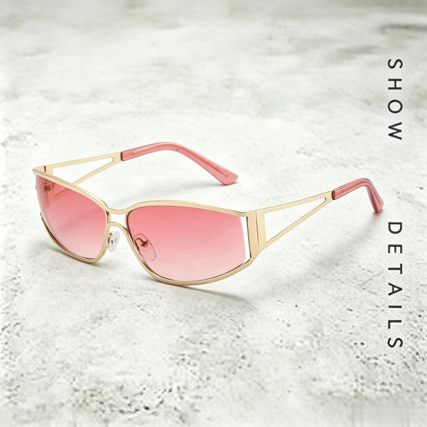 Women’s Y2K Hollow Metal Sunglasses with UV400 Protection