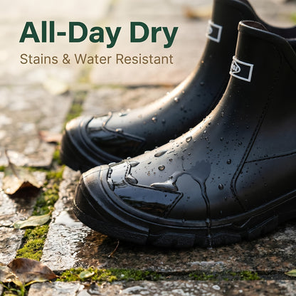 Unisex Short Rubber Rain Boots – Lightweight, All-Season Casual Wear