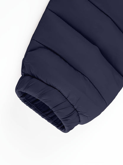 Կանացի թեթև, սև, գլխարկով ձմեռային բաճկոն՝ գրպաններով - Էլեգանտ երկար թևքերով վերնազգեստ, նեյլոնե նյութ, կայծակաճարմանդով դիզայն, իդեալական է առօրյա կամ ճանապարհորդության համար, ձմեռային վերարկուներ