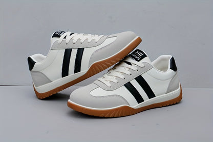 Men's Casual Comfortable Low Top Lace Up Sneakers, Non-slip Breathable Canvas Shoes For All Seasons