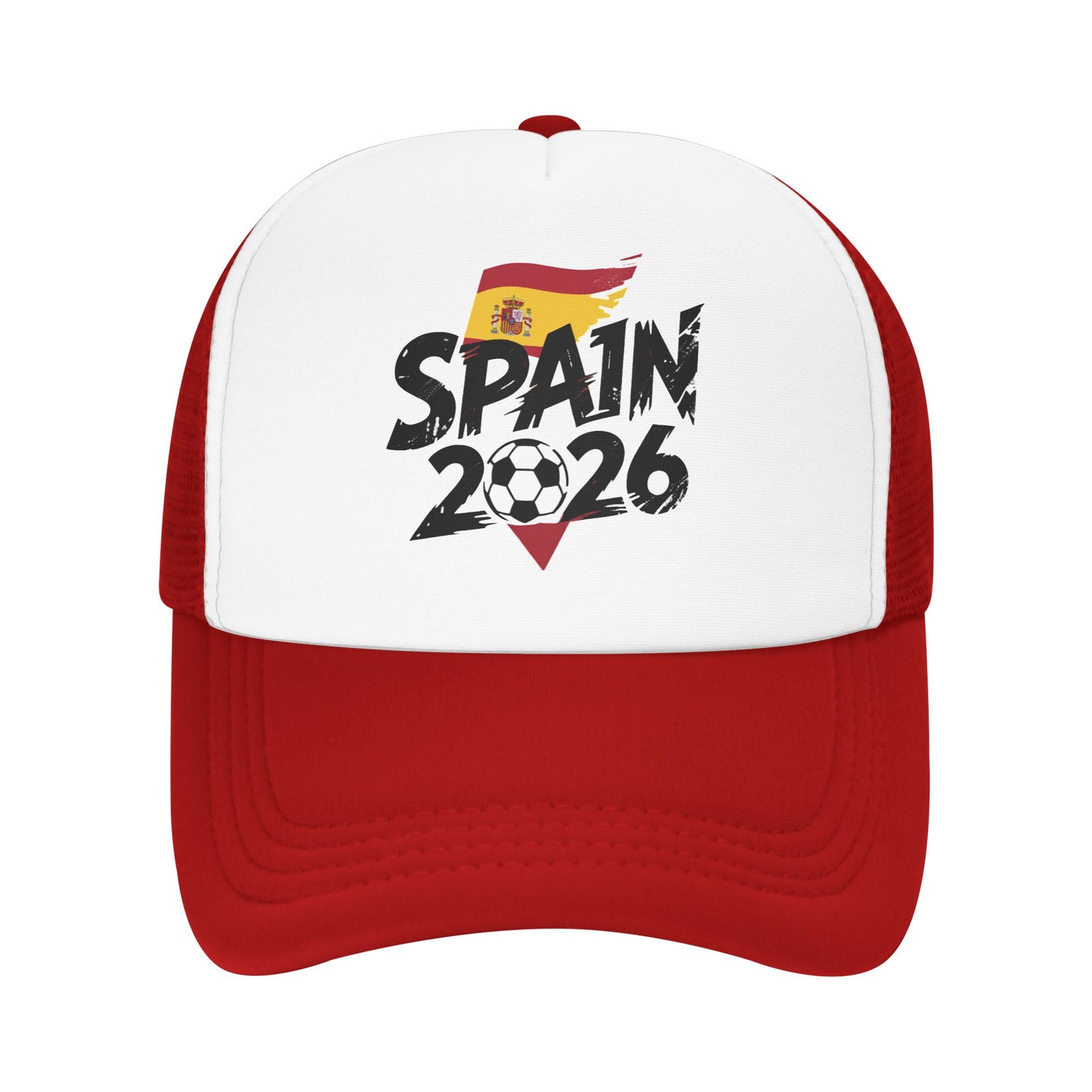Spain Football Mesh Baseball Cap Unisex Lightweight Trucker Hat