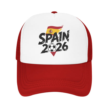 Spain Football Mesh Baseball Cap Unisex Lightweight Trucker Hat