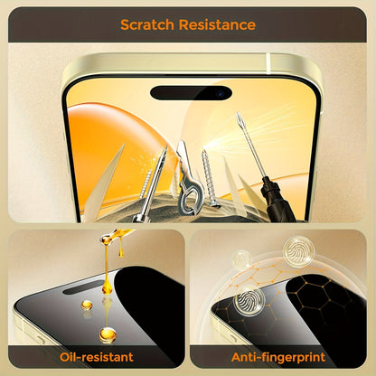4pcs Tempered Glass Privacy Screen Protectors & TPU Case for iPhone
