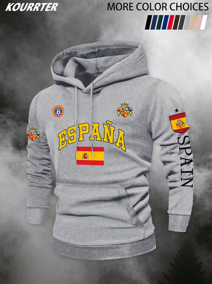 Men's Spain National Team Hooded Sweatshirt Casual Sportswear