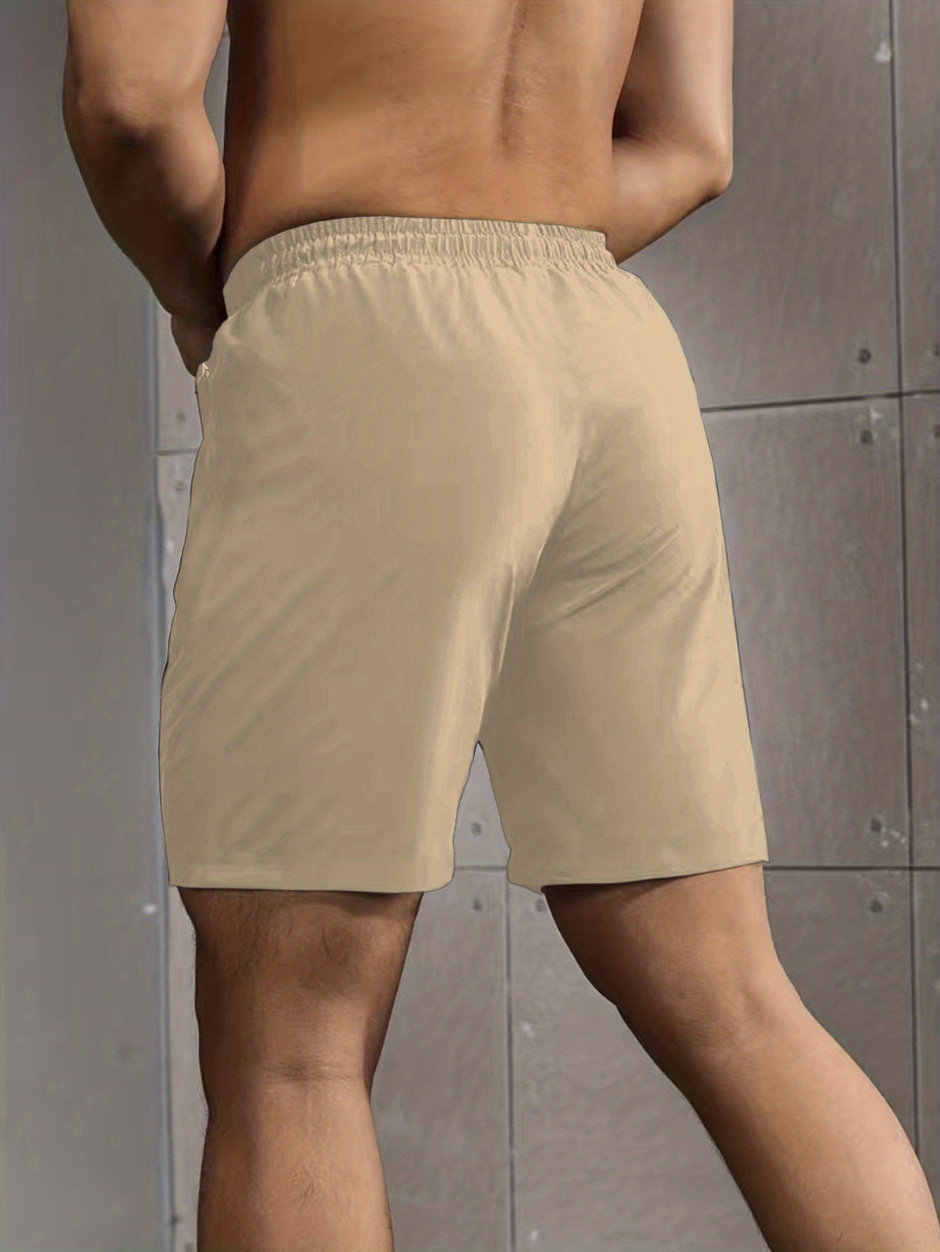 Super Thin Men's Casual Simple Style Comfy Shorts, PERFORMANCE Letter Print Home Pajamas Bottom With Zipper Pockets And Drawstrings, Men's Summer Outdoor Fitness Clothing