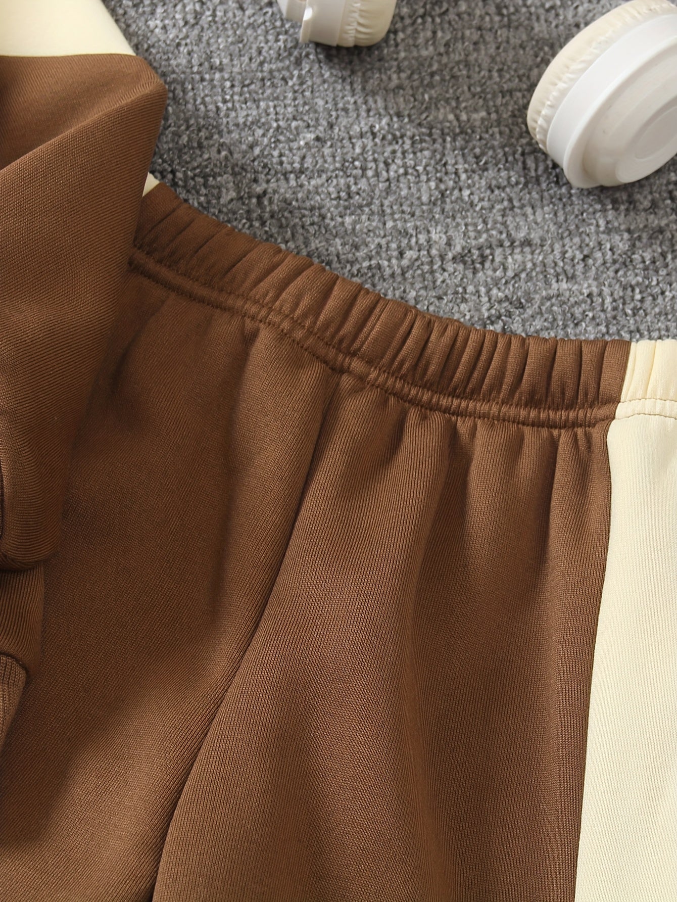 2pcs Set: Young Boys' Autumn/Winter -Lined Sweatshirt and Pants Set, Including a Stand Collar Half-Zip Contrast Long Sleeve Sweatshirt and Elastic Waist Contrast Pants, Very Casual, Comfortable, and Simple, Perfect for Outdoo