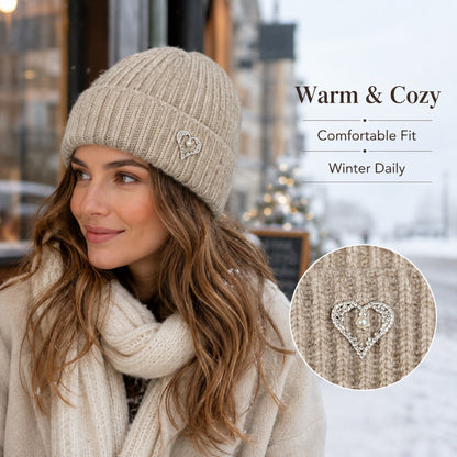 Women's Soft Stretch Winter Beanie Knit Hat for Outdoor & Urban Wear