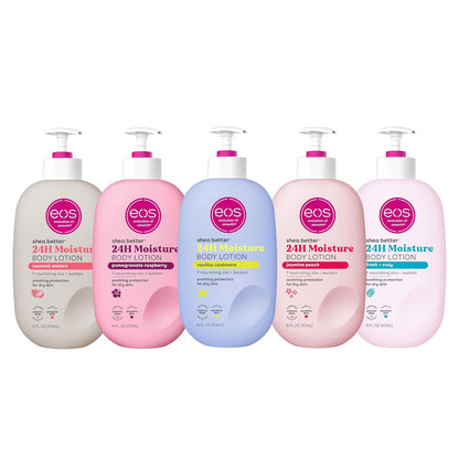 Eos Shea Better Body Lotion- Vanilla Cashmere, 24-Hour Moisture Skin Care, Lightweight & Non-Greasy, Made with Natural Shea, Vegan, 16 Fl Oz