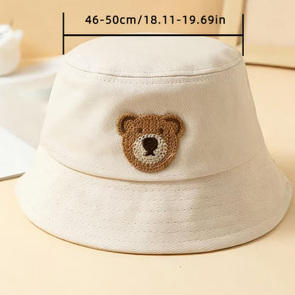 Bear-Head Infant Fishing Hat Lightweight for Spring/Summer