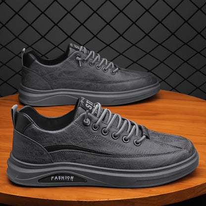 Men'S Casual Sports Shoes | Black Non-Slip Sneakers with Elastic Band Closure, Low Top Design for Spring/Fall Season - ayq