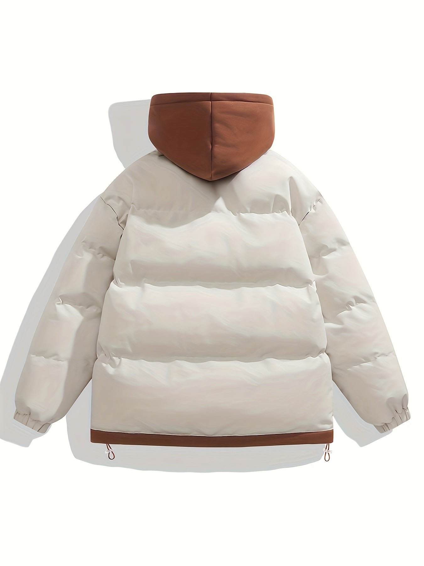 Կանացի բաց կապույտ, գլխարկով փքված բաճկոն - հարմարավետ, բրդյա ծածկույթով ձմեռային վերարկու՝ լարերով, առօրյա ոճ՝ ցուրտ եղանակի համար, ձմեռային վերարկու