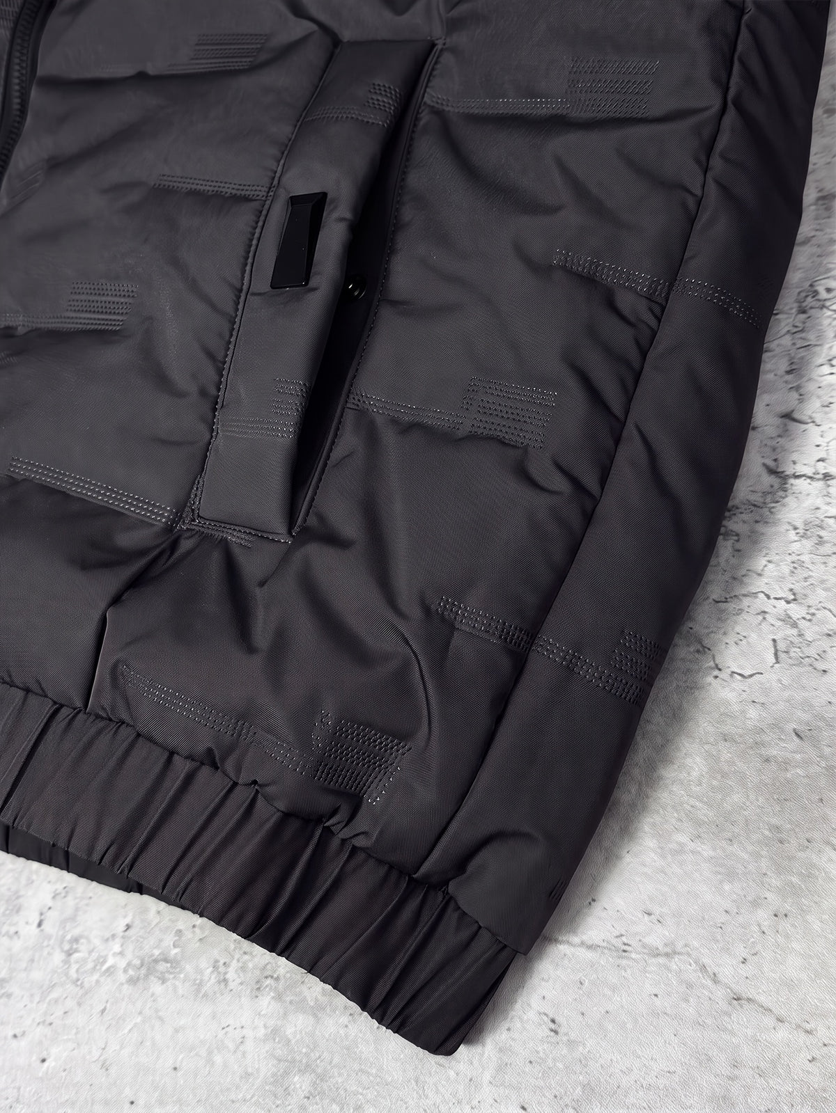 Men's Hooded Padded Jacket with Letter Print for Fall Winter