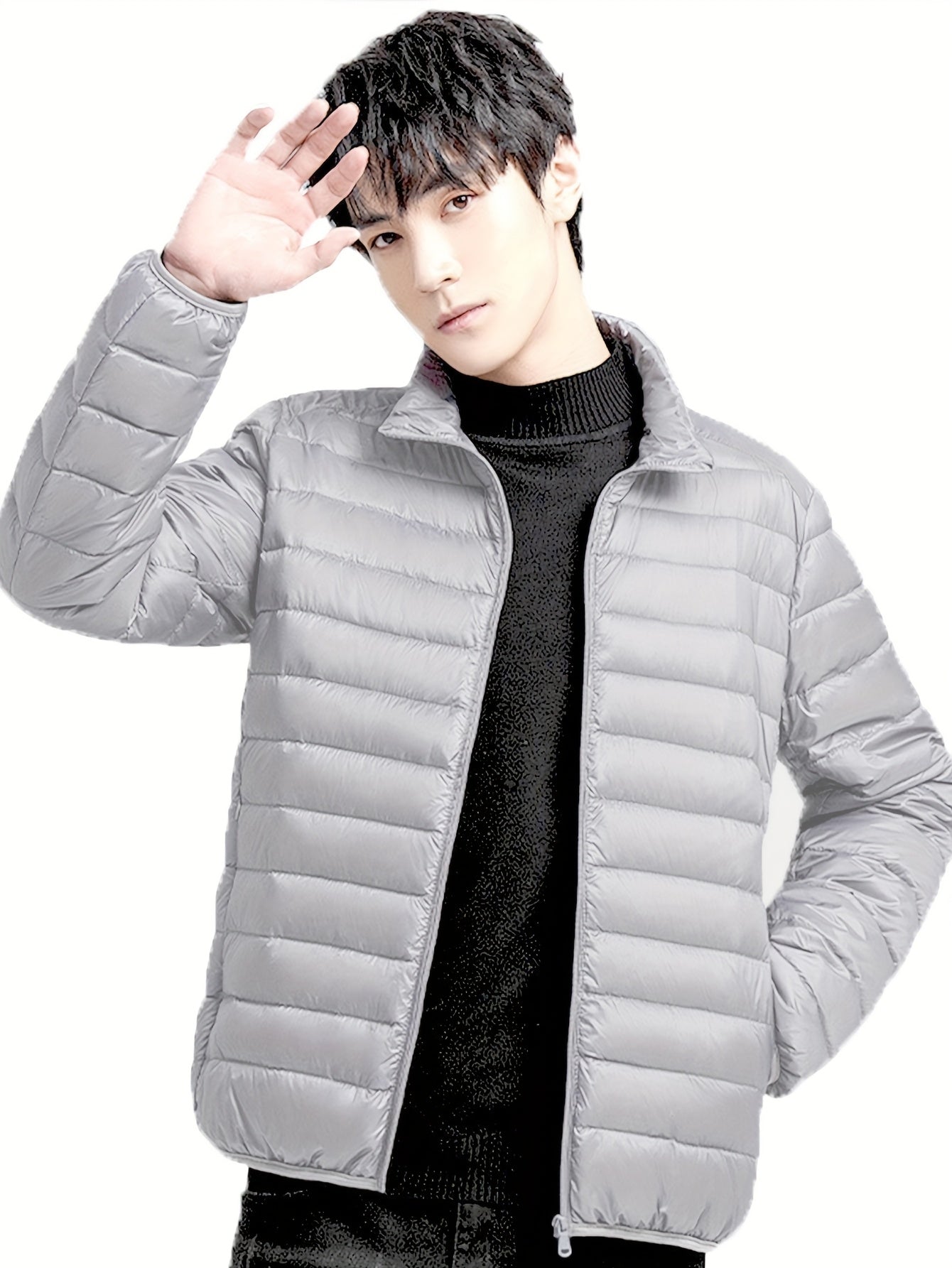 Spring, Autumn, And Winter Styles with a Stand Collar And Zipper Closure, Versatile Casual Lightweight Jacket for Men - ayq
