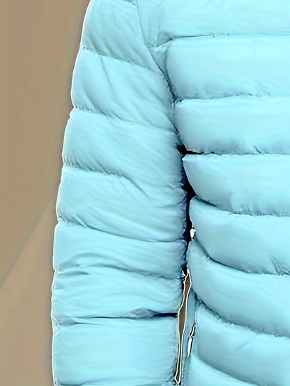 Men's Lightweight Stand Collar Winter Jacket - Casual Loose Fit
